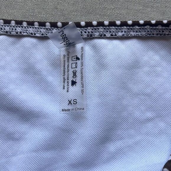 Hapari XS Brown White Polka Dot Classic Bikini Swim Bottoms UPF 50+ NWT Beach - Picture 3 of 7